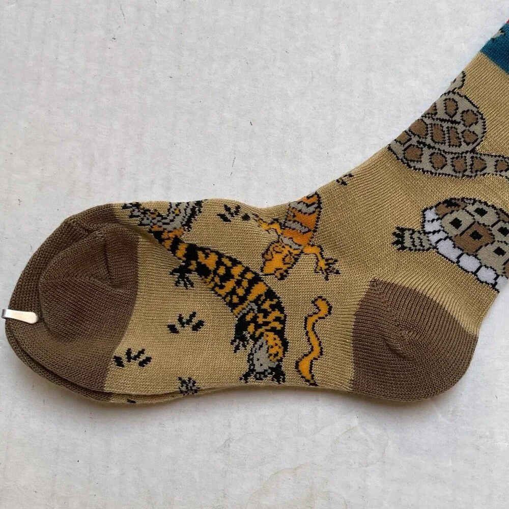 Ace USA Socks Reptile Mania Youth Snake Turtle Lizards Print All Over New